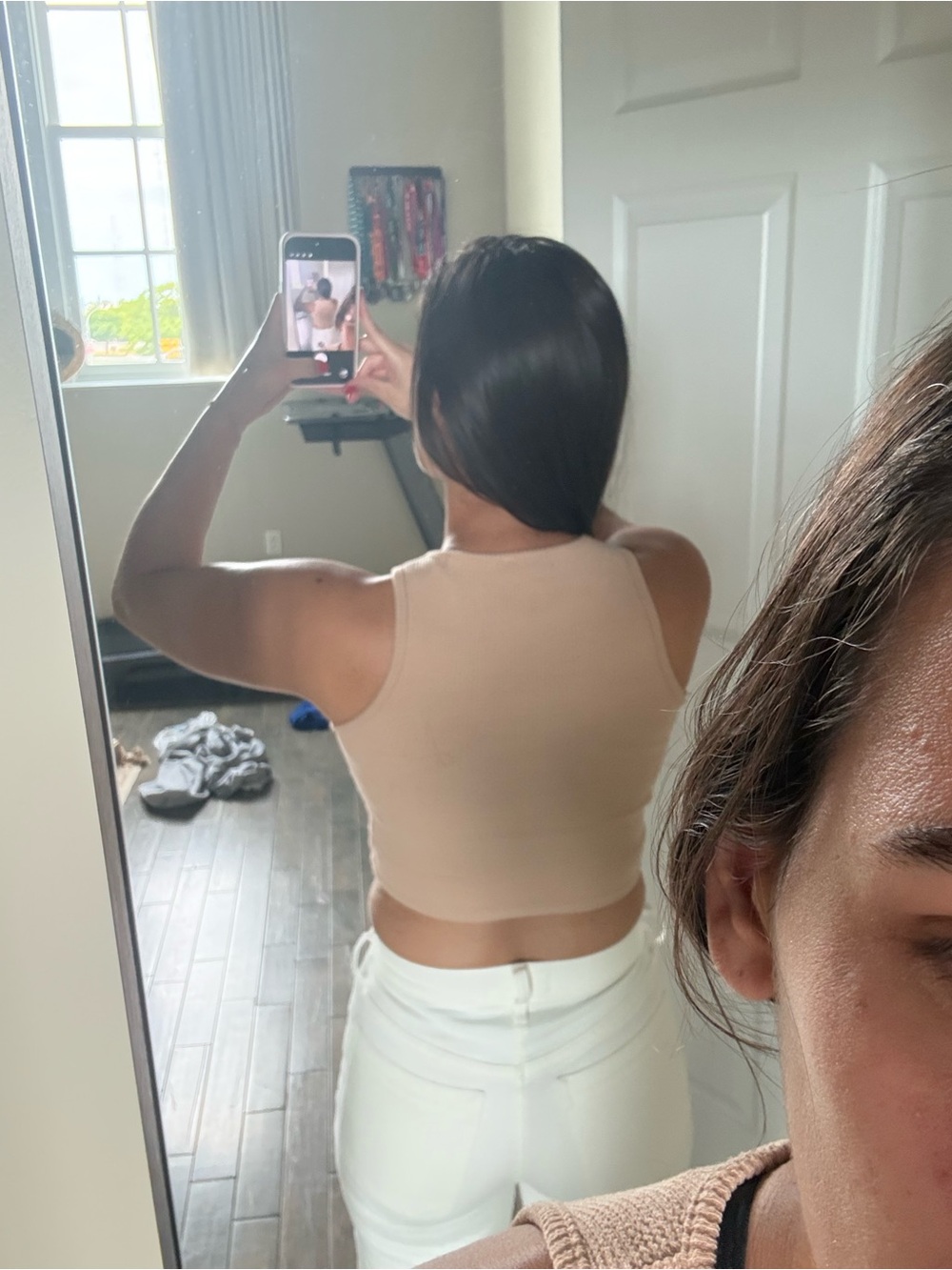 Missguided Nude Ribbed Cropped Tank Top - Picture 2 of 2